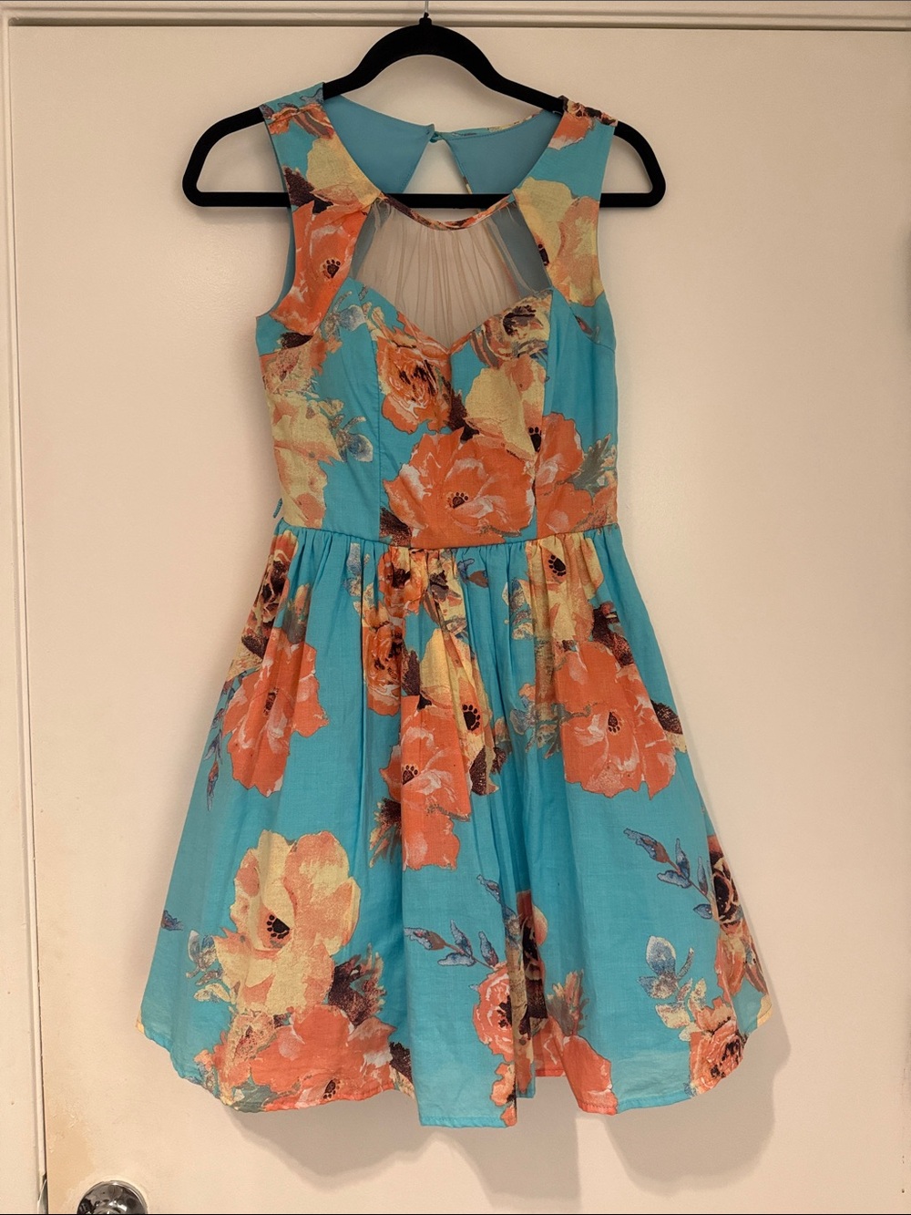 Vintage Style Floral Fit-and-Flare Dress EUC